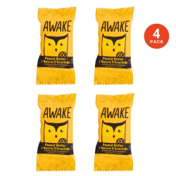Awake Chocolate Caffeinated Peanut Butter Chocolate Bites, 4 Pack