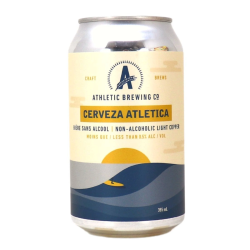 Athletic Brewing Company Non-Alcoholic Beer Light Copper Cerveza Atletica, 355ml