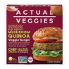 Actual Veggies Mushroom Quinoa Veggie Burgers, 4 patties