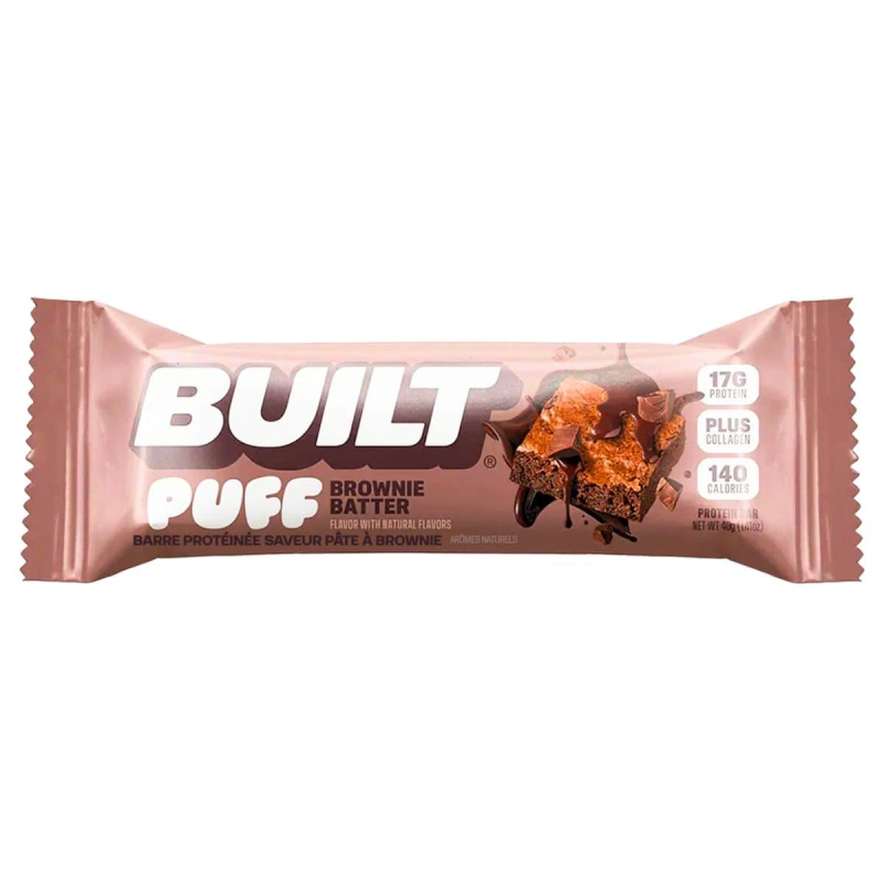 Built Bar Puffs Protein Bar Brownie Batter 6 pack, 40 g each