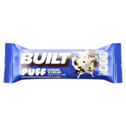 Built Bar Puffs Protein Bar Cookies ‘N Cream 6 pack, 40 g each