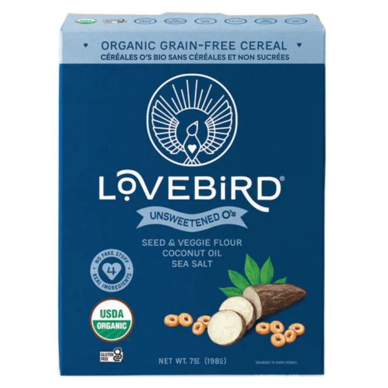 Lovebird Foods Grain-Free O’s Cereal Unsweetened, 198g
