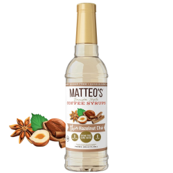 Matteo’s Sugar-Free Barista Style Coffee Syrups Thin Hazelnut Chai, 750mL