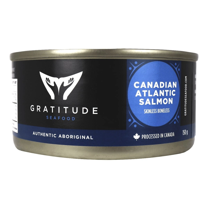 Gratitude Seafood Skinless Boneless Canadian Atlantic Salmon, 150g