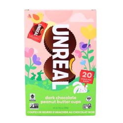 Unreal Dark Chocolate Peanut Butter Cups Easter, 20 Pack