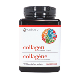 Youtheory Advanced Formula Hydrolyzed Collagen, 180 Tablets
