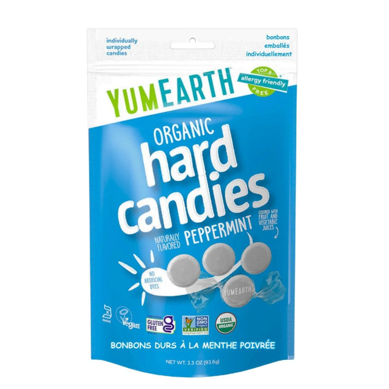 YumEarth Organic Hard Candies Peppermint, 93.6g