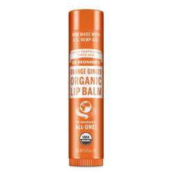 Dr. Bronner’s Orange Ginger Organic Lip Balm, 0.15oz