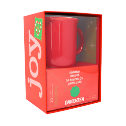 DAVIDsTEA Santa’s Secret Tea & Rustic Mug Holiday Gift Set, 10 Tea Bags & Mug