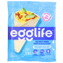 Egglife 7” Flourless Egg White Wraps Everything Bagel, 6 Wraps