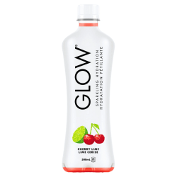 GLOW Sparkling Hydration Drink Cherry Lime, 500mL