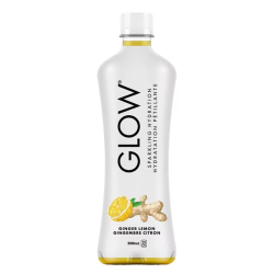 GLOW Sparkling Hydration Drink Ginger Lemon, 500ml