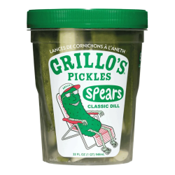 Grillo’s Pickles Whole Pickle Classic Dill Spears, 946mL