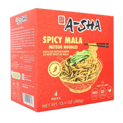 A-Sha UNIVERSTAR Ramen Noodles With Galaxy Spicy Sauce, 4 Pack